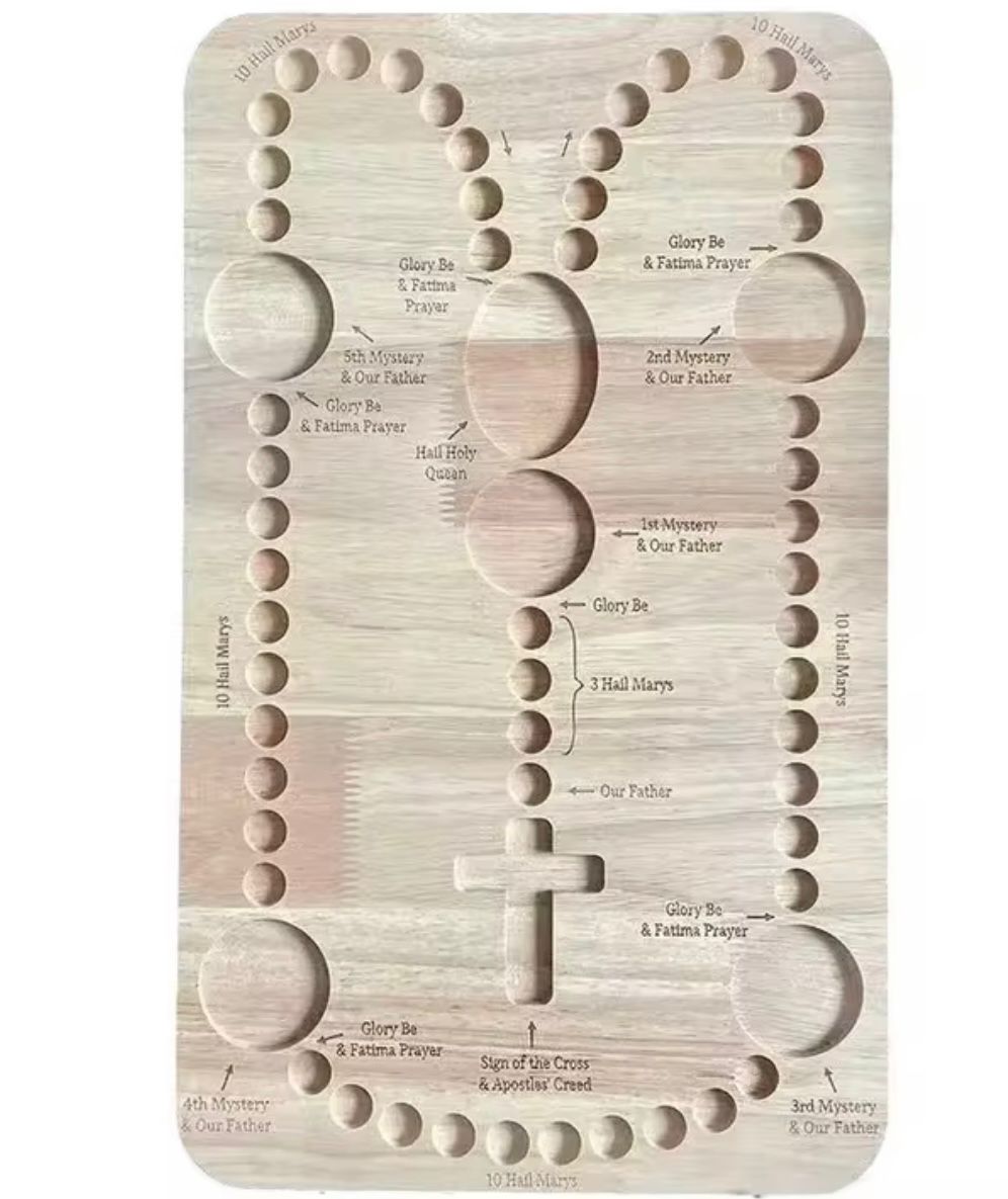 Rosary Wooden Board
