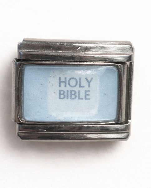 Holy bible in blue Charm