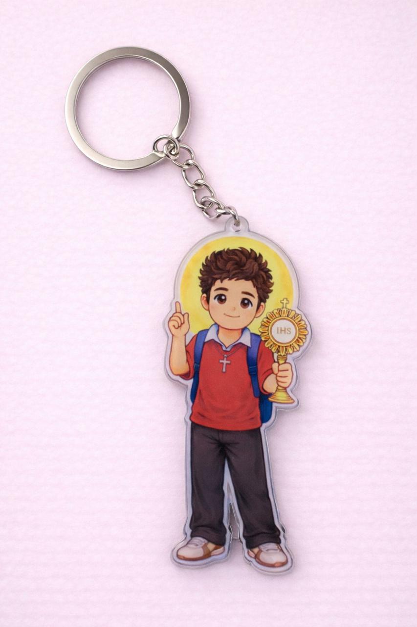 Saint Carlo Acutis Keychain