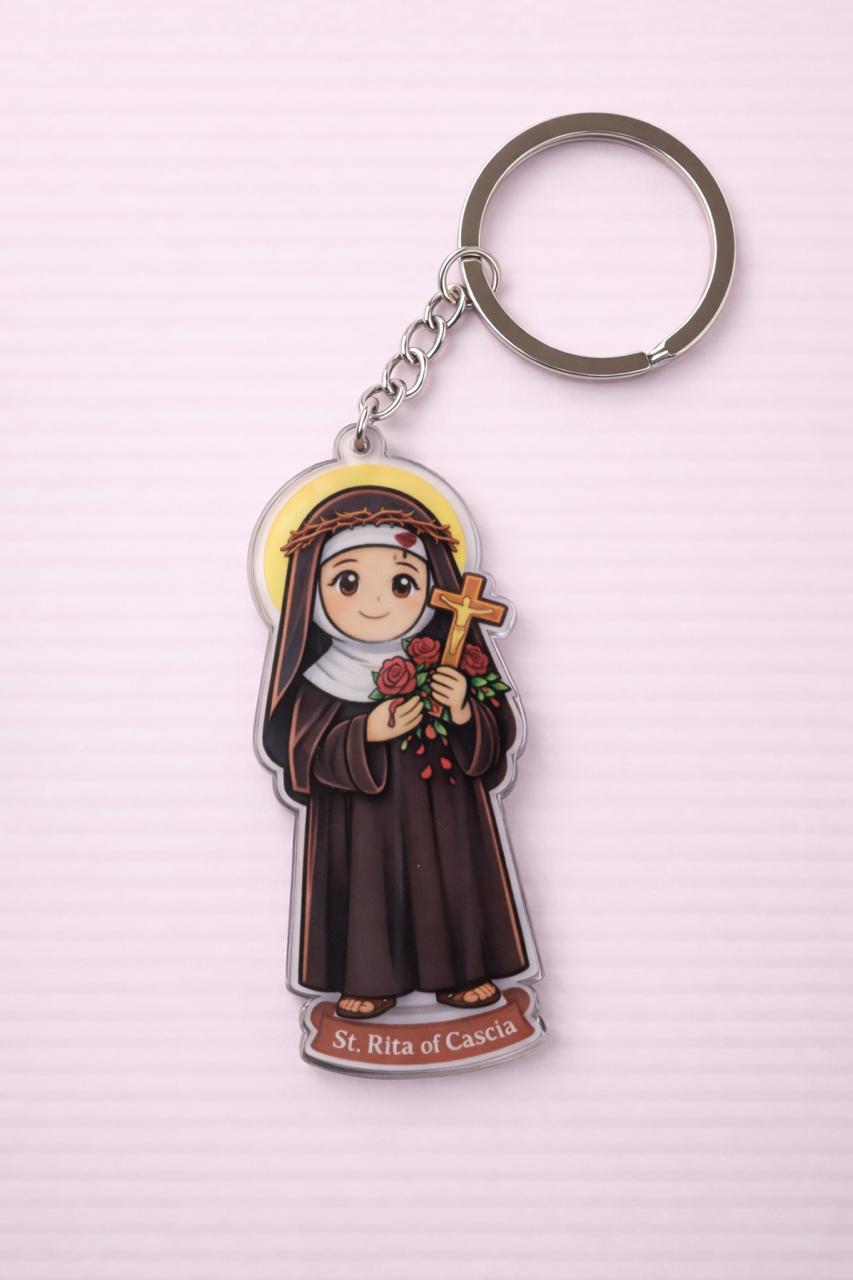 Saint Rita of Cascia Keychain