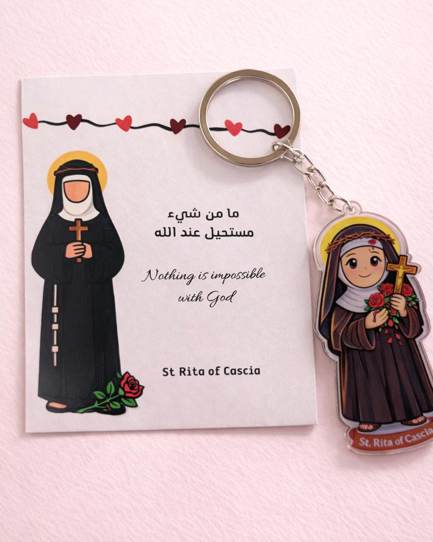 Saint Rita of Cascia Keychain