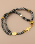 Snowflake Jasper Rosary Bracelet
